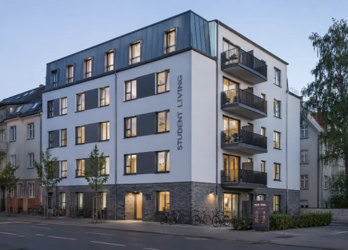 Modernes Wohngebäude „Student Living“ – vermarktetes Objekt eines Projektentwicklers in Hamburg