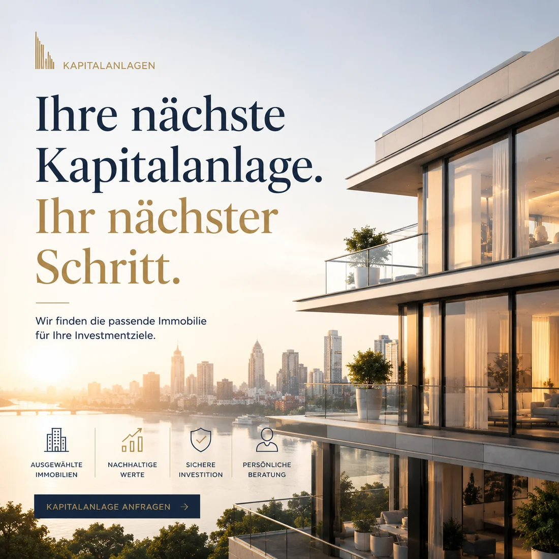 Beispiel-Creative: Meta Ad für einen Kapitalanlagevertrieb